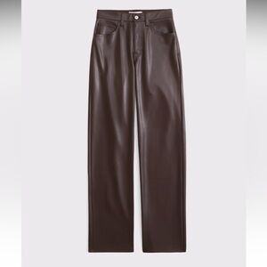 Abercrombie & Fitch Tan Faux Leather Pants